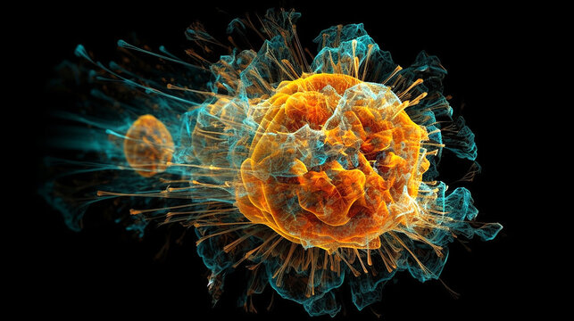 vivid representation of immunotherapy medical approach