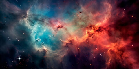 Obraz na płótnie Canvas Orion Nebula, showcasing its intricate details and stellar nursery. Generative Ai