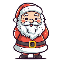 Cute Santa Claus Clipart 2D Illustration
