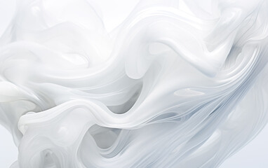 Abstrac white fluid,liquid holographic in wavy smooth forms vibrance color 4k wallpaper background.vibrance color 4k wallpaper.generative ai technology