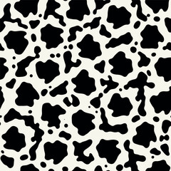 Vector seamless pattern. Monochrome organic elements. Stylish structure of natural spots. Hand drawn abstract background. Can be used as a swatch. Spotty monochrome print.