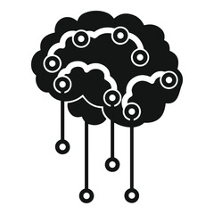 Brain idea symbol icon vector image. Illustration of the creative intelligence think design image