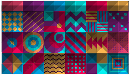illustration for decoration. abstract patterns that let the colors stand out.creativity from wall to wall A modern collage that combines different visual elements.