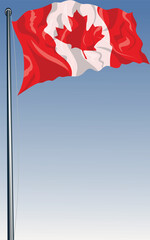 Canadian Waving flag on flag stock, patriotic Canada background