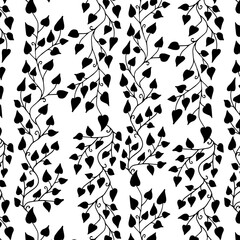 Pattern prirobny from ivy weaving. Vector illustration. For print.
