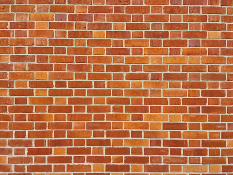 Red orange brick wall texture. pattern, texture, background
