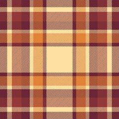 Textile seamless background of plaid texture pattern with a check tartan fabric vector.