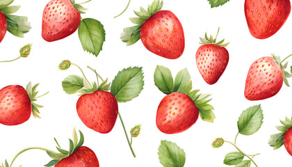 Fruits pattern watercolor background