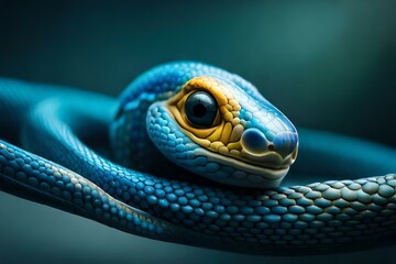 close up of a snake generating by AI technology