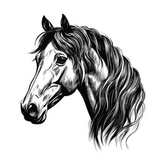 Hand drawn horse vector illustration
