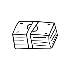 Hand drawn illustration cash, money.