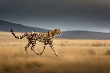 cheetah in serengeti generated by AI technology