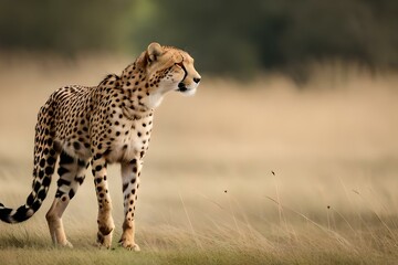 Naklejka premium cheetah with prey generated by AI technology