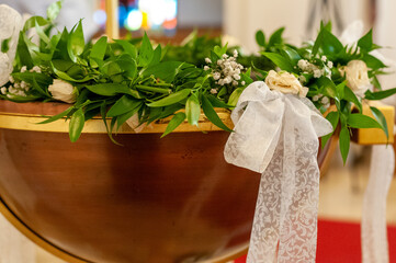 baptismal font - pond holy water