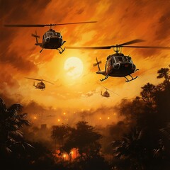 helicopter flying in the sky