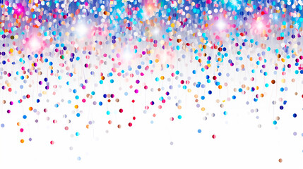 Colorful bokeh lights on white background. Vector illustration.AI Generated