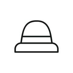 Summer hat icon vector illustration. Vector hat simple flat line style. Blank sun hat icon. Summer accessories symbol. Flat vector illustration
