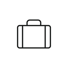 Luggage icon vector illustration. Vector travel simple flat line style. Black suitcase icon. Transportation vector symbol. Flat vector illustration