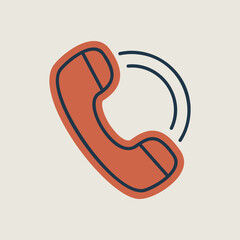 Phone handset vector icon. E-commerce sign