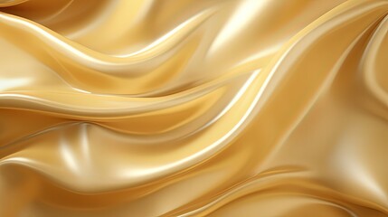 abstract gold background, golden fabric swirl wrinkle, Generative Ai