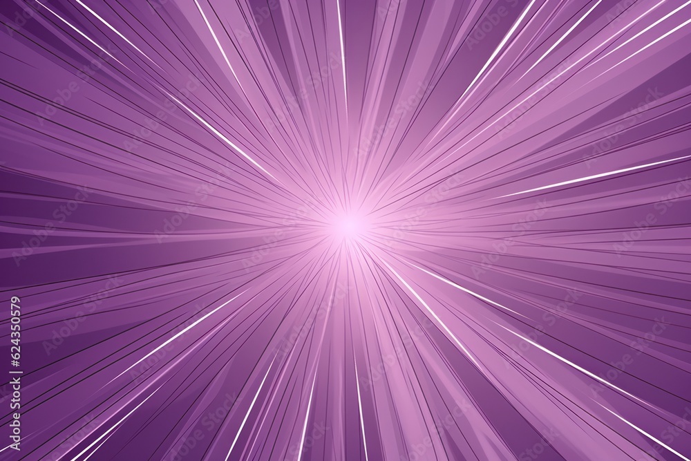 Wall mural abstract purple background with rays. generative ai