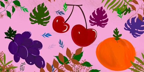 seamless background with tulips