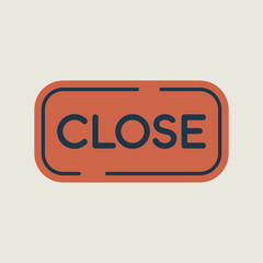 Close sign Vector icon on white background
