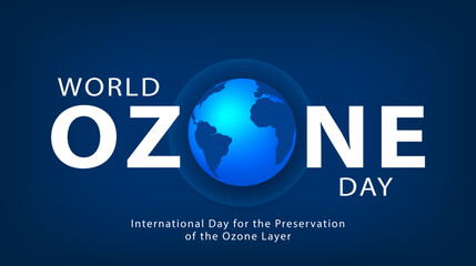 International ozone layer preservation day, September 16th.World ozone day concept design illustration. Vector