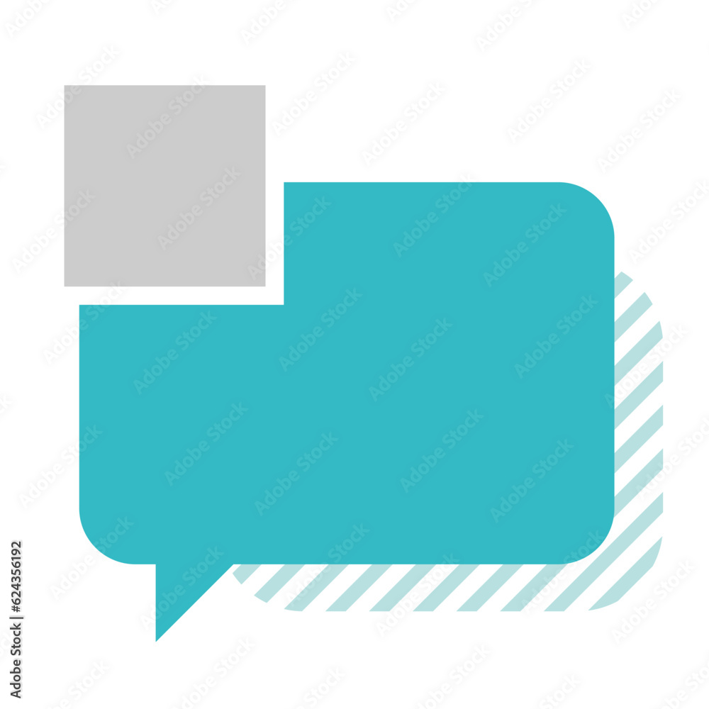 Poster communication process brochure element design. speech bubble. vector illustration with empty copy sp