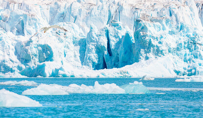 Fototapeta na wymiar Knud Rasmussen Glacier near Kulusuk - Greenland, East Greenland