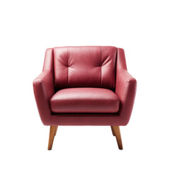 Fototapeta premium Loft Armchair isolated on transparent background. Generative AI