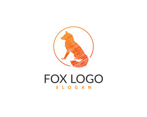Line Fox Logo for Company vector and editable 