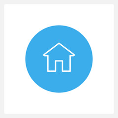 Active mainpage button UI element template. Editable isolated vector dashboard component. Flat user interface. Visual data presentation. Web design widget for mobile application with light theme