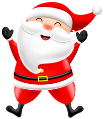 Santa Claus cartoon character design. Merry Christmas and happy new year. Illustration