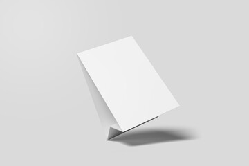 Minimalist Standing Fold Table Menu Mockup