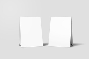 Minimalist Standing Fold Table Menu Mockup