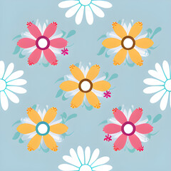 Daisy seamless pattern 