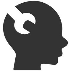 Brain idea symbol icon vector image. Illustration of the creative intelligence think design image. EPS 10