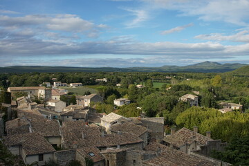 Fototapeta premium Nyons Mountains from Grignan, Nyons, Drome, Auvergne-Rhone-Alpes, France