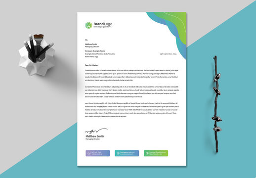 Simple Letterhead with Gradient