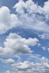 Naklejka na ściany i meble Clouds in a summer sky, Sainte-Apolline, Québec, Canada