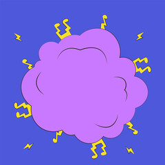 Empty speech bubble on colorful background. Vector illustration EPS10.