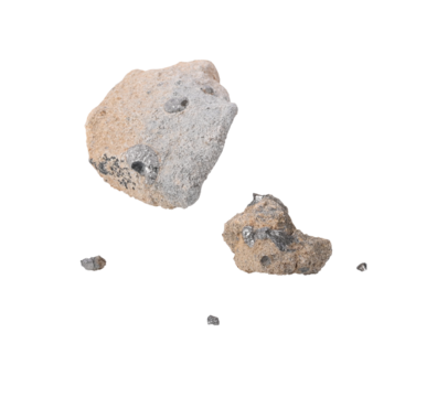 Calcium carbide lump or calcium acetylide on transparent png