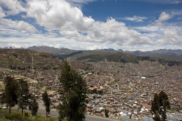 Obraz premium Bolivia view of La Paz city on a sunny winter day