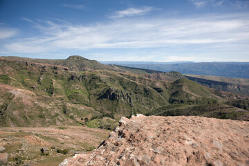 Bolivia landscape on a sunny winter day