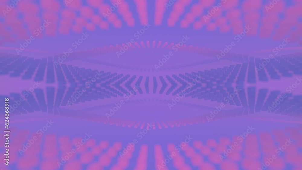 Aufkleber Abstract symmetrical 3d rendering background seamless loop animation 4K