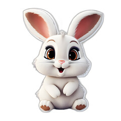 rabbit cartoon, PNG transparent background