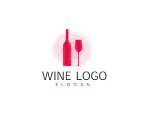 Party Time Wine Logo for Company vector and editable