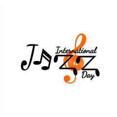 International Jazz Day. Illustration of the lettering 