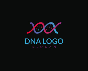 Colorful DNA Logo for Brand vector and editable